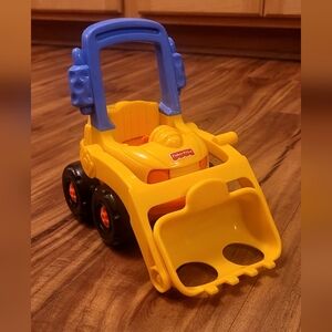 1998 Fisher-Price Little People Yellow and Orange Bulldozer